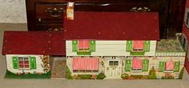 EARLY 1970'S TIN LITHO DOLL HOUSE
