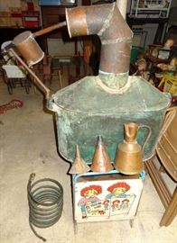 OLD FOLK ART PROHIBITION ERA COPPER MOONSHINE STILL