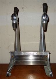 COOL CHROME ART DECO STANLEY KNIGHT DOUBLE BEER TAPPER