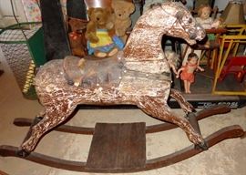 OLD CHILD'S ROCKING HORSE