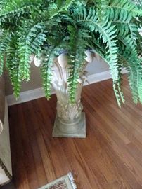 Beautiful Concrete Urns with Ferns. Great Outdoor or Indoor!