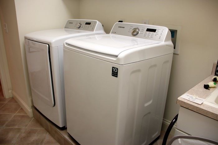 Samsung VRT Washing Machine and Moisture Sensor Dryer Manufactured in May 2013. Used by one lady who only lived here 6 months of the year.  THESE LOOK LIKE NEW!!