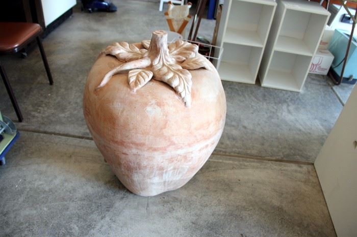 Large Apple Pottery Sculpture