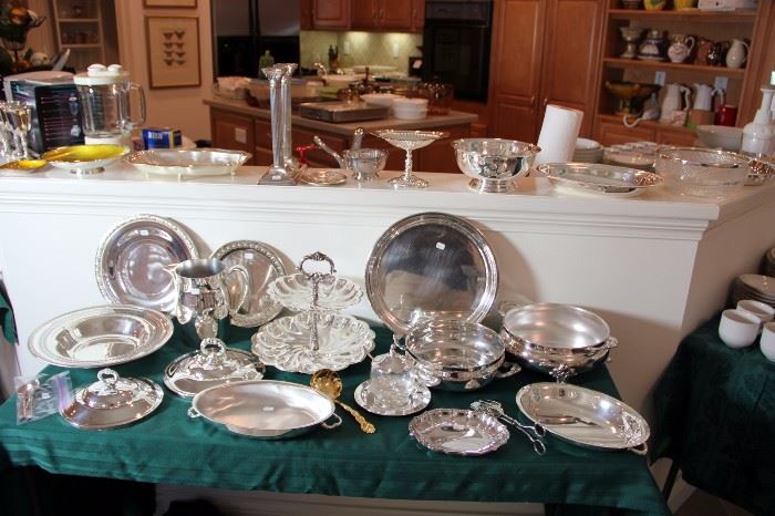 Huge Selection of Silver Plate Serving Pieces