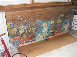 Large aquatic metal sculpture