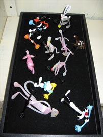 These figurines are all glass. Very fun