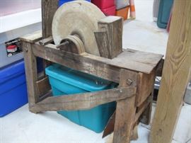 Antique grindstone