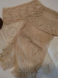 Antique handmade lace collar and sleeves