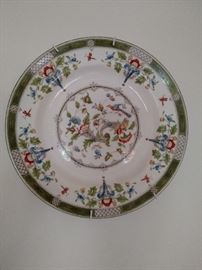 Set of six Wedgwood plates sold by Rich & Fisher, NY