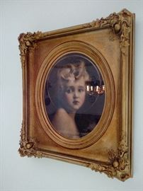 Antique frame with print of child