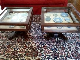 Pair of curio tables