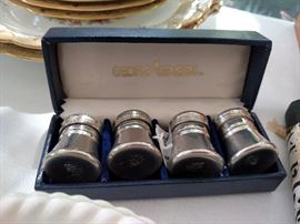 George Jensen silverplate salt and peppers