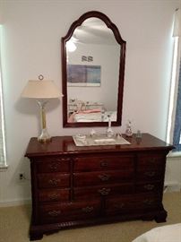 Mahogany dresser with mirror