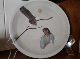 Frankoma Dana Tiger plate "The Homecoming"