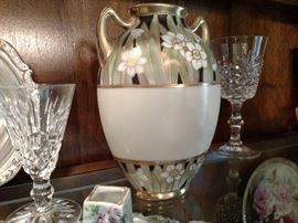 Nippon hand painted porcelain vase