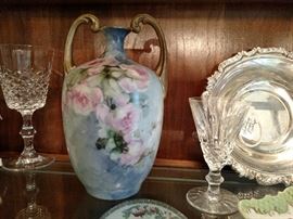 Hand painted porcelain vase