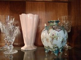 Lenox vase with hand painted vase