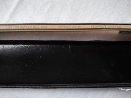 Close up of slide rule markings