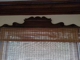 Antique carved wood valance