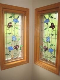 Stained glass windows.