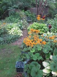 Arbor. Garden items.