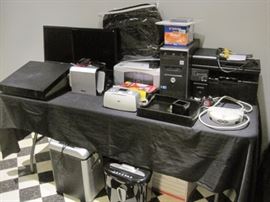 Printers, monitor, speakers, paper shreaders etc.