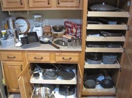 Well stocked kitchen.