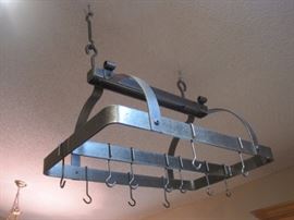 Williams Sonoma Ceiling Pot Rack.