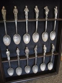 Charles Dickens Christmas Carol Scenes, spoons and rack.