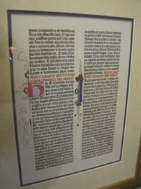 Framed & Illuminated Manuscripts.