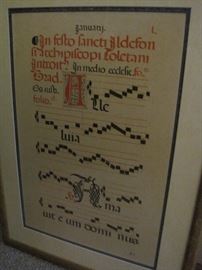 Framed & Illuminated Manuscripts.