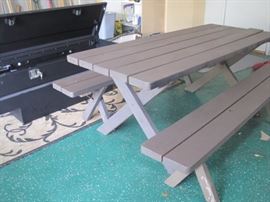 Picnic Table with matching Benches.