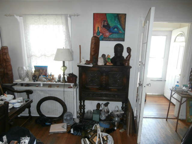 Gothic Revival Desk with sculptures and stuff.