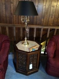 
#12 Marble top octagon end table 24x21 $150