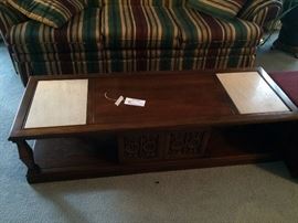 #13 Marble top coffee table 58x20x15 $100