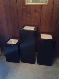 #37 3 piece glass box lamps "as is" $75