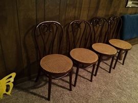 #79 (4) cane seat dining chairs $30 each
