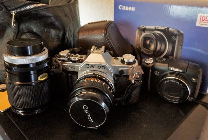 Canon AE1 and a digital camera