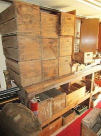 Collection of San Bernardino, Fontana & Rialto Citrus Crates. Ammunition Crates Norton Air Force Base