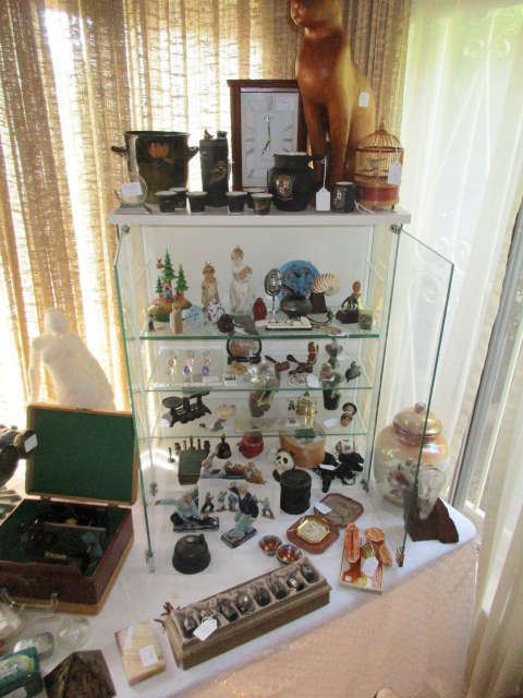 Sterling, Childs Singer Sewing Machine, Asian Mud People, lladro, Hummel, Miniature Weight Scale etc.