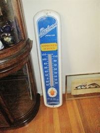 Vintage Packard Enamel Thermometer Sign