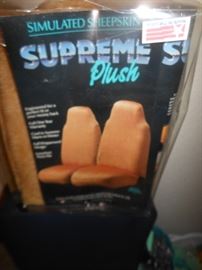 Vintage PLUSH seat covers/New