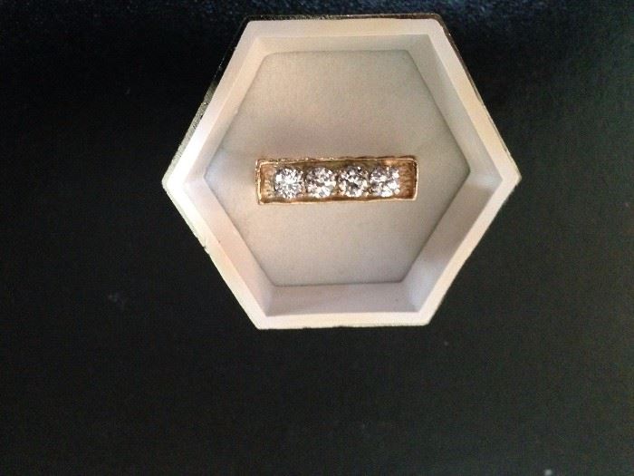 14K Gold Ring w/ Diamonds Weighing .33CTW