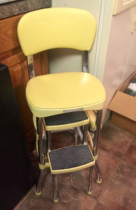 Yellow retro stool