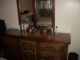 dresser and mirror