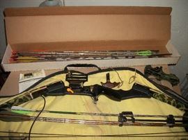 Darton Bow with release and Easton Arrows with gards and case