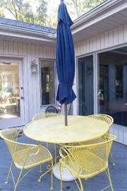 patio, bright yellow