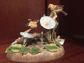 Dr. Irving Carl Burgess "Yellow Warblers and Morning Glories"