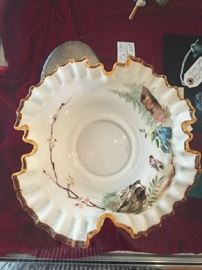 Fenton hand painted dish