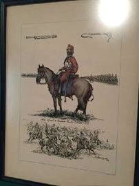 Lithograph set of 10 - "Military of Argentina"